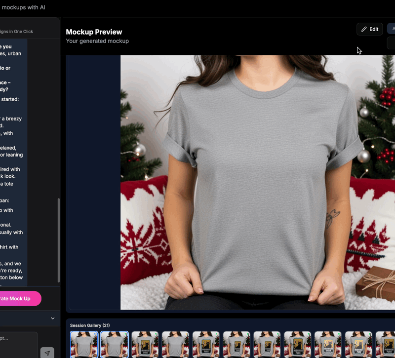 GIF showing edit workflow removing a tattoo from the mockup